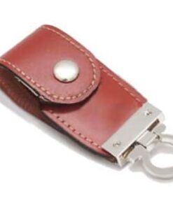Pen Drive em Couro Personalizado Silver Leather 4Gb, 8Gb, 16Gb e 32Gb
