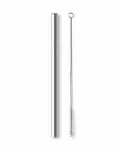 Canudo em Aço Inox com Escova de Limpeza Ø8 x 215 mm CND06