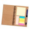 Bloco de anotações ecológico com caneta e post-it CD078