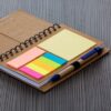 Bloco de anotações ecológico com caneta e post-it CD078