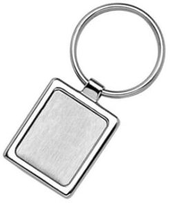Chaveiro Personalizado em Metal Formato Quadrado CHR048