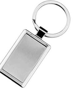 Chaveiro Personalizado Metálico Retangular CHR058