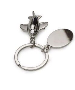Chaveiro de Metal Personalizável Formato Avião CHR012