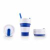 Copo retrátil 355ml de silicone com canudo CP111