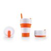 Copo retrátil 355ml de silicone com canudo CP111