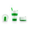 Copo retrátil 355ml de silicone com canudo CP111