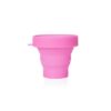 Copo Portátil Dobrável e Retrátil de Silicone com Tampa CP102