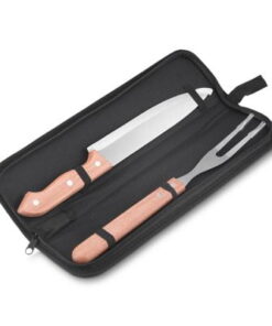 Kit Faca e Garfo para Churrasco com Cabo de Madeira K094