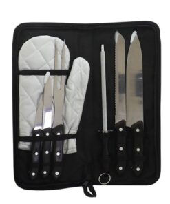 Kit Churrasqueiro 7 Peças com Luva em Estojo de Nylon K161
