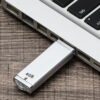 Pen Drive para Brinde Personalizado DG Silver Prateado 4Gb, 8Gb, 16Gb e 32Gb