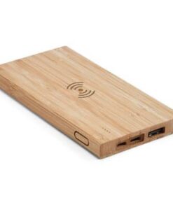 Powerbank em Bambu de: 5.000 mAh para Presente X087