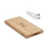 Powerbank em Bambu de: 5.000 mAh para Presente X087