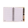 Caderno Ecológico com Capa de Bambu e Caneta CD221