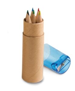 Kit de 6 Lápis de Cor em Embalagem de Cartão LP07