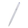 Caneta Personalizada Corpo Branco com Partes Coloridas A379 para Brindes Promocionais