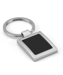 Chaveiro Executivo em Metal com Chapinha Preta CHR313