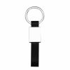Chaveiro Preto de Borracha com Detalhe em Metal CHR112