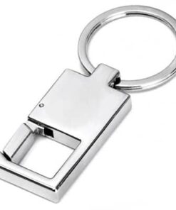 Chaveiro Personalizável Executivo de Metal Retangular CHR110