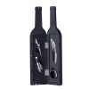 Conjunto para Vinho Estojo Emborrachado em Formato de Garrafa K228