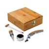 Kit de Vinho para Clientes Especiais em Bambu e Zinco K327