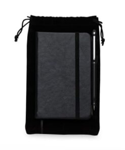 Kit 2 Peças Caneta e Moleskine com Pauta em Saquinho K325 14,00 X 9,20 cm