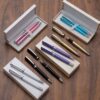 Kit Canetas Metálicas com Estojo de Couro KCL026