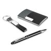 Kit Executivo Porta Cartão, Caneta e Chaveiro K116