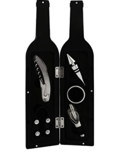 Kit para Vinho Embalagem Formato Garrafa K126
