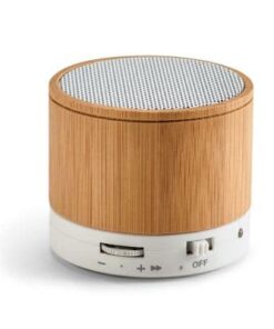 Caixa de Som com Microfone em Bambu CS24