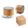 Caixa de Som com Microfone em Bambu CS24