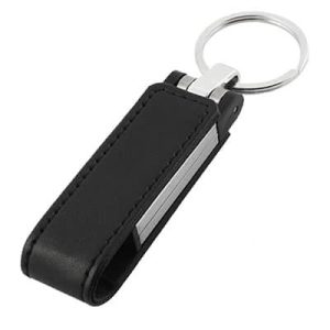 Pen drive Chaveiro de Couro Personalizável New Leather 4Gb, 8Gb e 16Gb