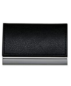 Porta Cartão de Metal e Couro Sintético PC045