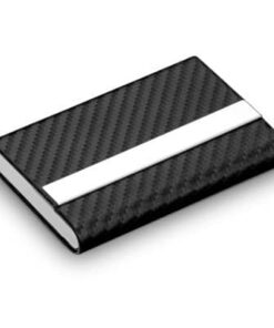Porta cartões em metal e couro sintético PC055