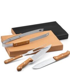 Kit Churrasco em Caixa Craft de 4 Peças K192