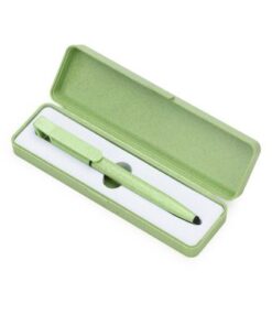 Caneta A438 com Suporte para Celular e Estojo em Fibra de Bambu