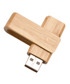 Pen Drive Personalizado Ecológico Giratório em Madeira ECO 6