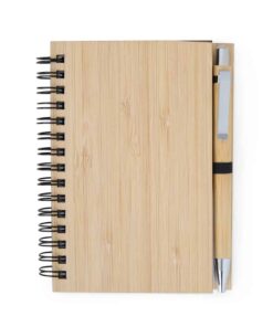 Caderneta em Bambu com Caneta Personalizada CP092