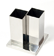 Porta-Canetas de Aço Inox com Base Personalizado L026