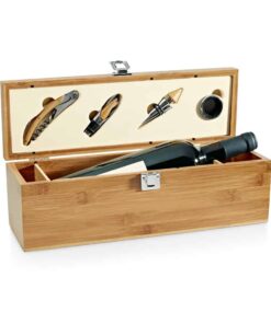 Kit para Vinho Personalizado em Bambu K556