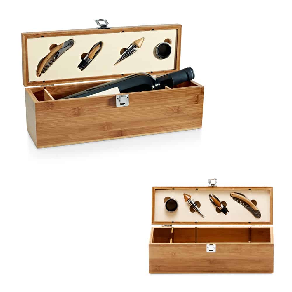 Kit para Vinho Personalizado em Bambu K556 - Imagem 3