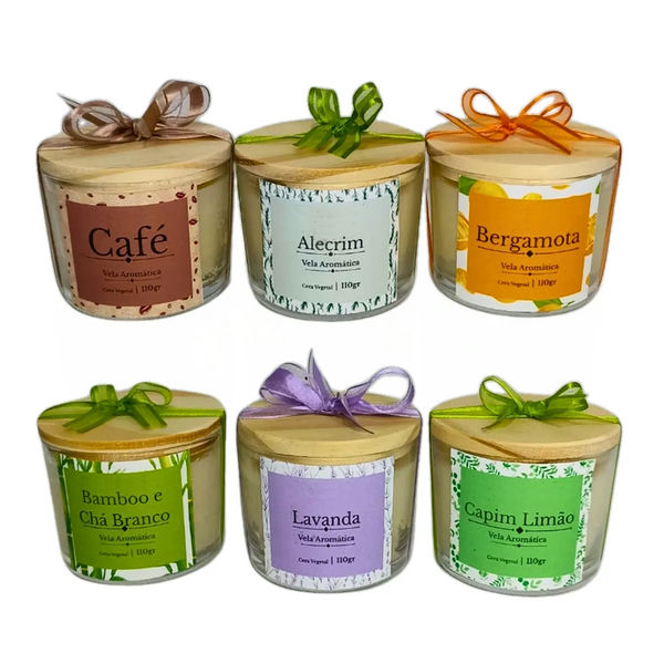 Vela Aromática em Cera Vegetal 110 ml | Brinde Personalizado VLA12 - Imagem 3