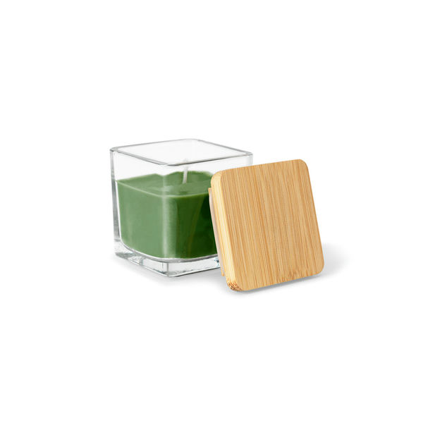 Vela Aromática Personalizada 50g em Copo de Vidro com Tampa de Bambu - Imagem 17