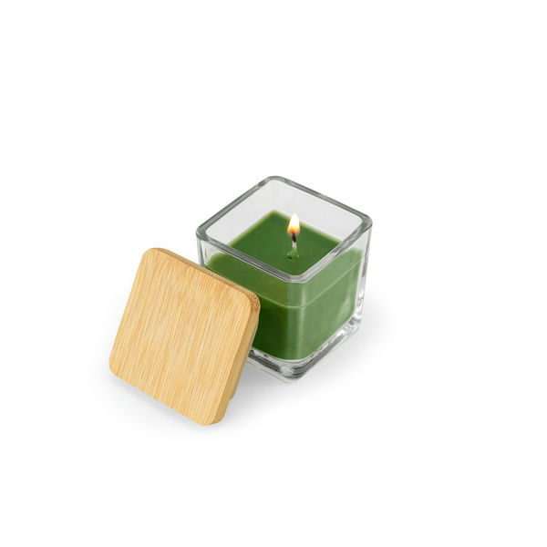 Vela Aromática Personalizada 50g em Copo de Vidro com Tampa de Bambu - Imagem 16