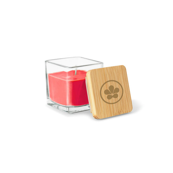 Vela Aromática Personalizada 50g em Copo de Vidro com Tampa de Bambu - Imagem 7