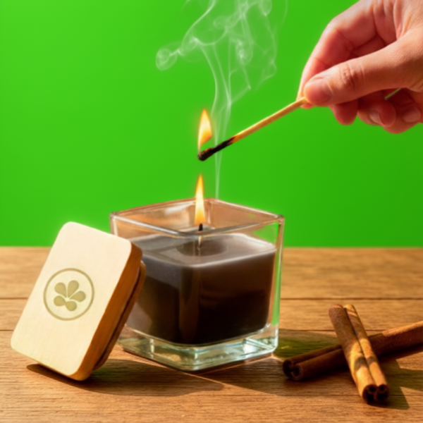 Vela Aromática Personalizada 50g em Copo de Vidro com Tampa de Bambu - Imagem 6