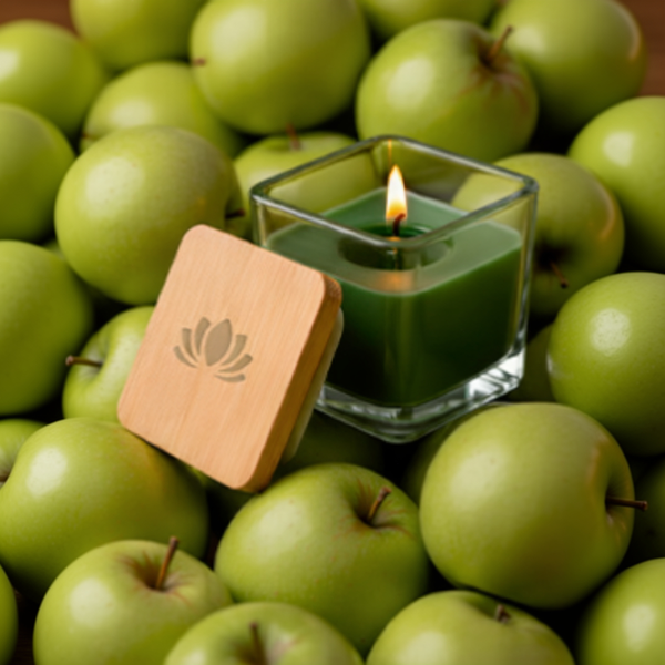Vela Aromática Personalizada 50g em Copo de Vidro com Tampa de Bambu - Imagem 4