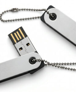 Chaveiro Pendrive Giratório em Alumínio 03 4Gb, 8Gb, 16Gb e 32Gb