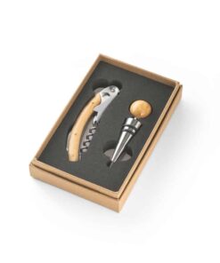 Kit para Vinho Personalizado em Bambu K370