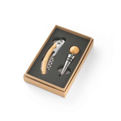 Kit para Vinho Personalizado em Bambu K370