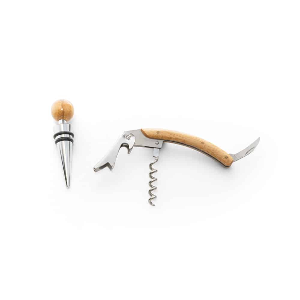 Kit para Vinho Personalizado em Bambu K370 - Imagem 3
